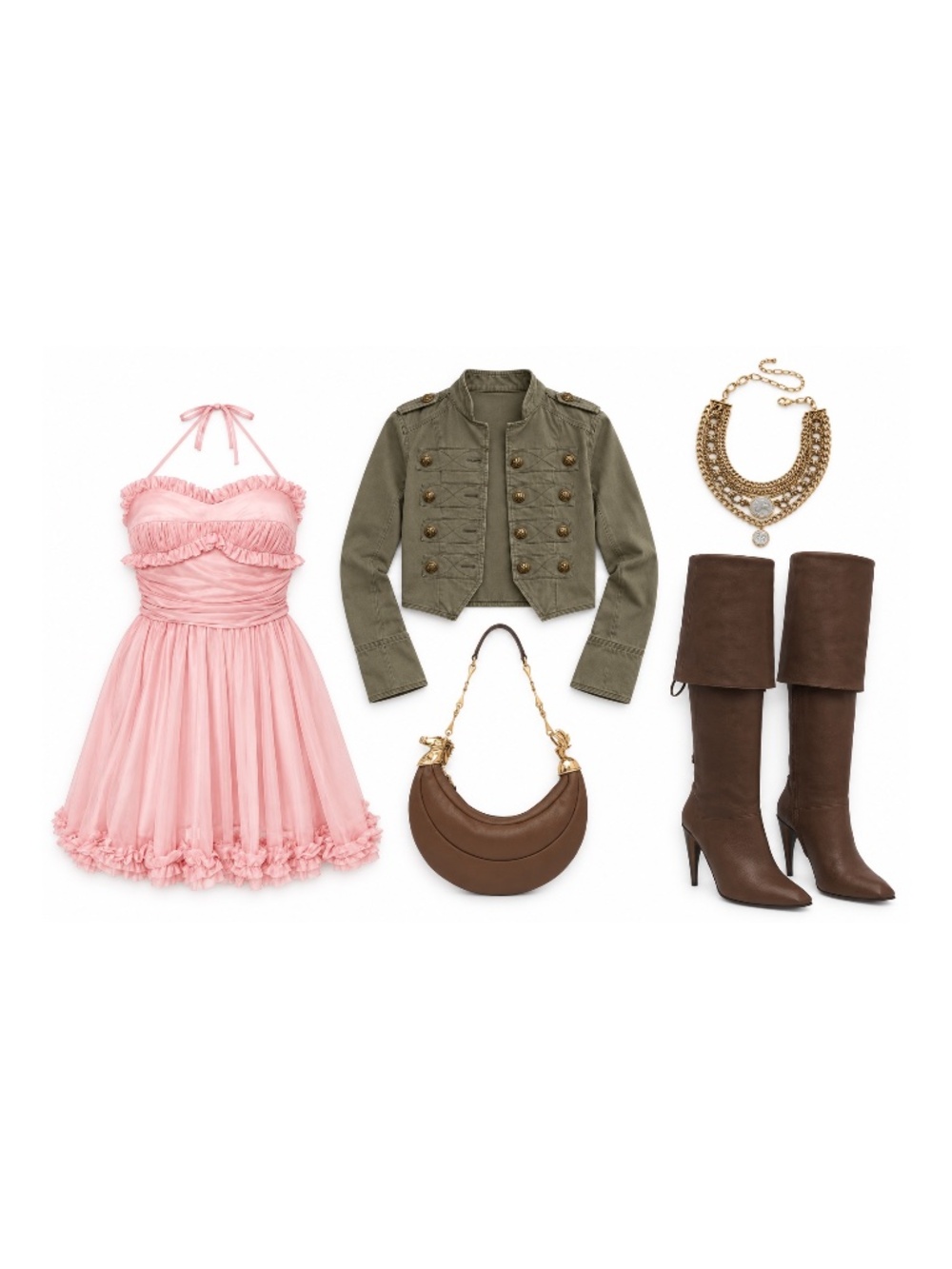 ALEXACHUNG Ruffle Georgette Mini Dress - Picture 5 of 7